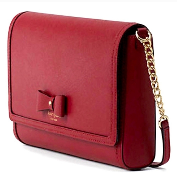 NWT Kate Spade Alek Merlot Crossbody with Bow - Picture 2 of 8